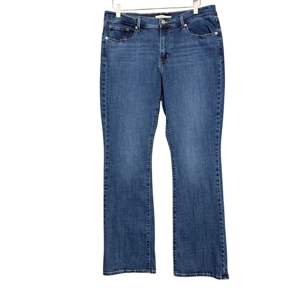 Levis Jeans Womens 14 Blue Classic‎ Bootcut Medium Wash Stretch Boho